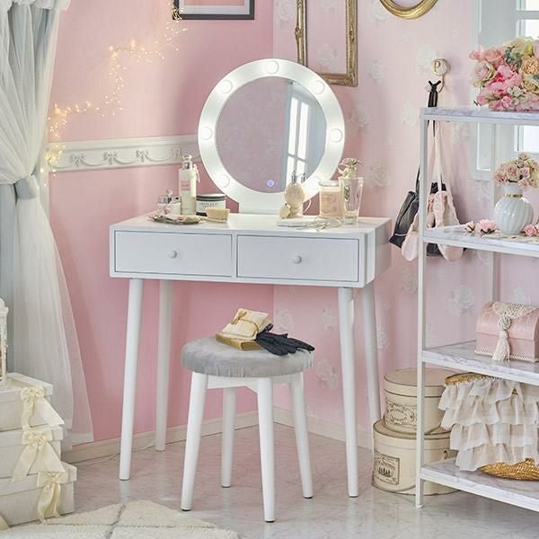 直送】アンティーク風ドレッサー＆スツール/Soleil(ソレイユ