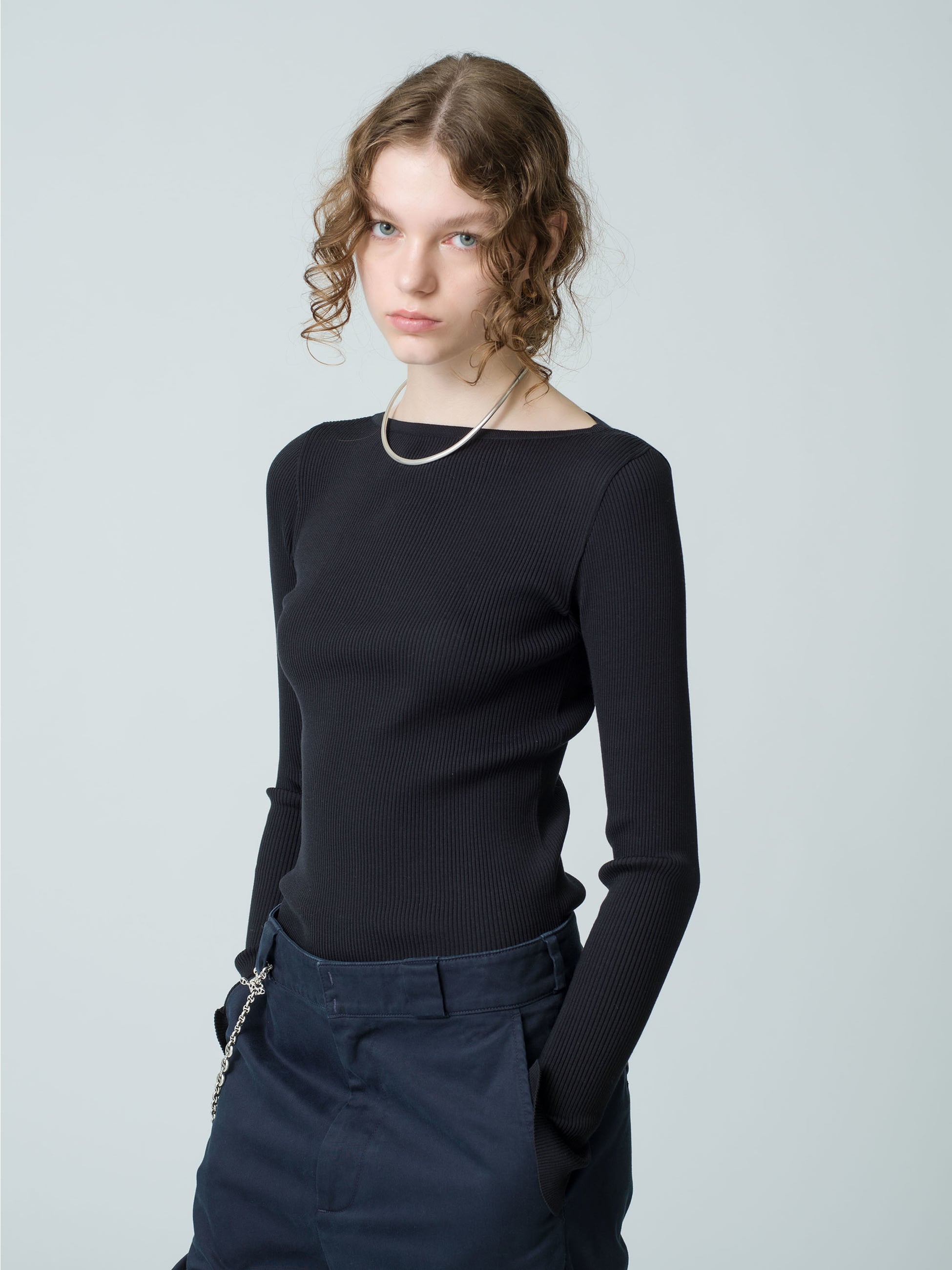 AURALEE RonHerman別注 ギザリブボート ネックプルオーバー AURALEE