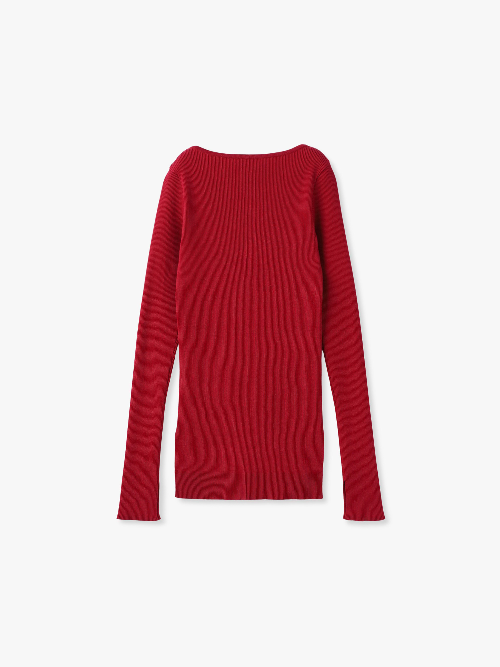 ギザボートネック プルオーバー（レッド/グリーン）｜AURALEE