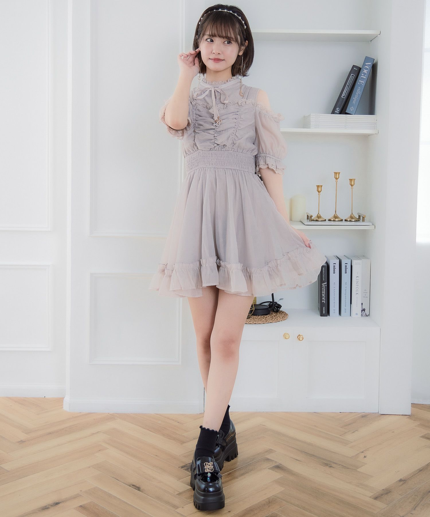 レイヤード風オフショルワンピース | Rlab store