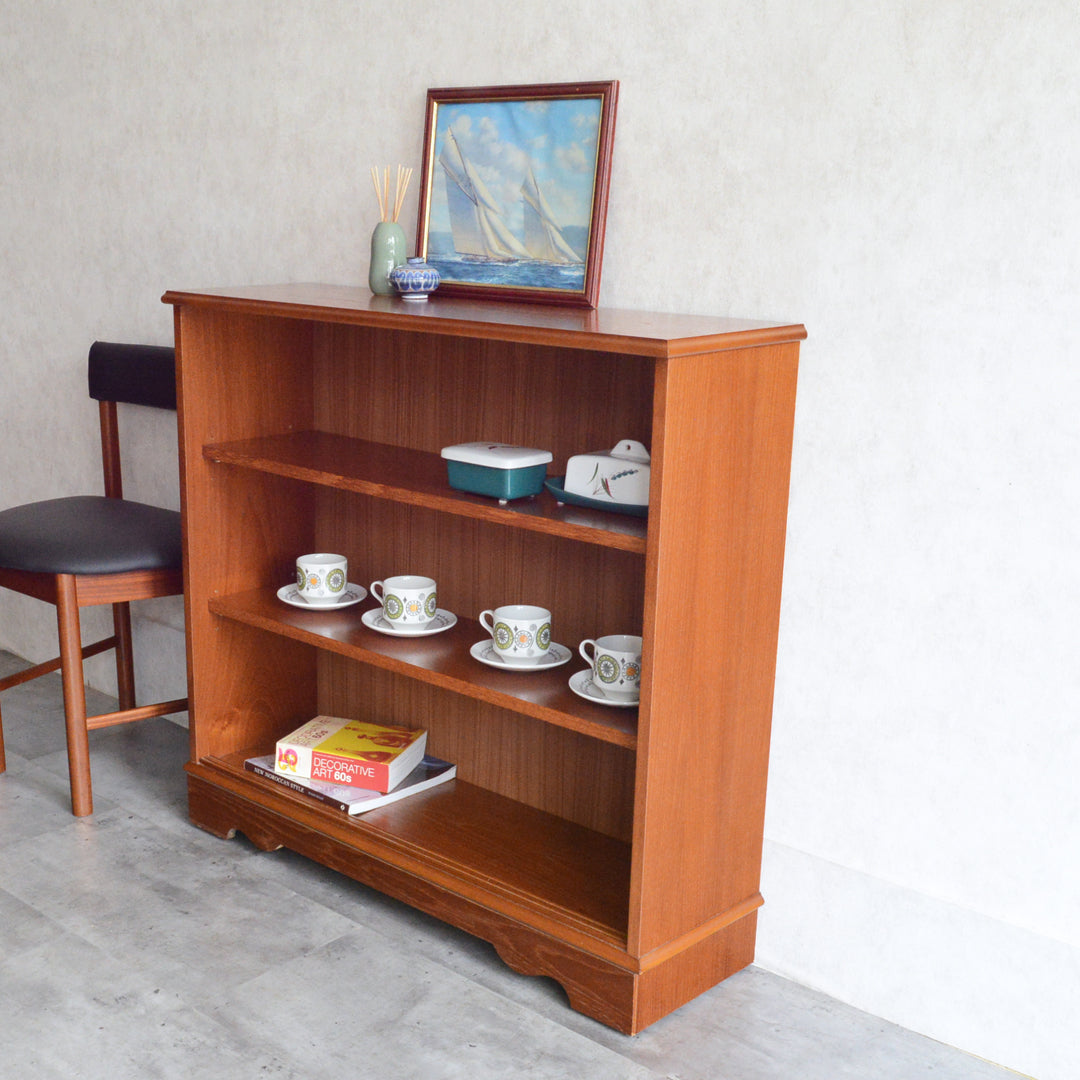 ミッドセンチュリーヴィンテージ チーク ガラスキャビネット 75