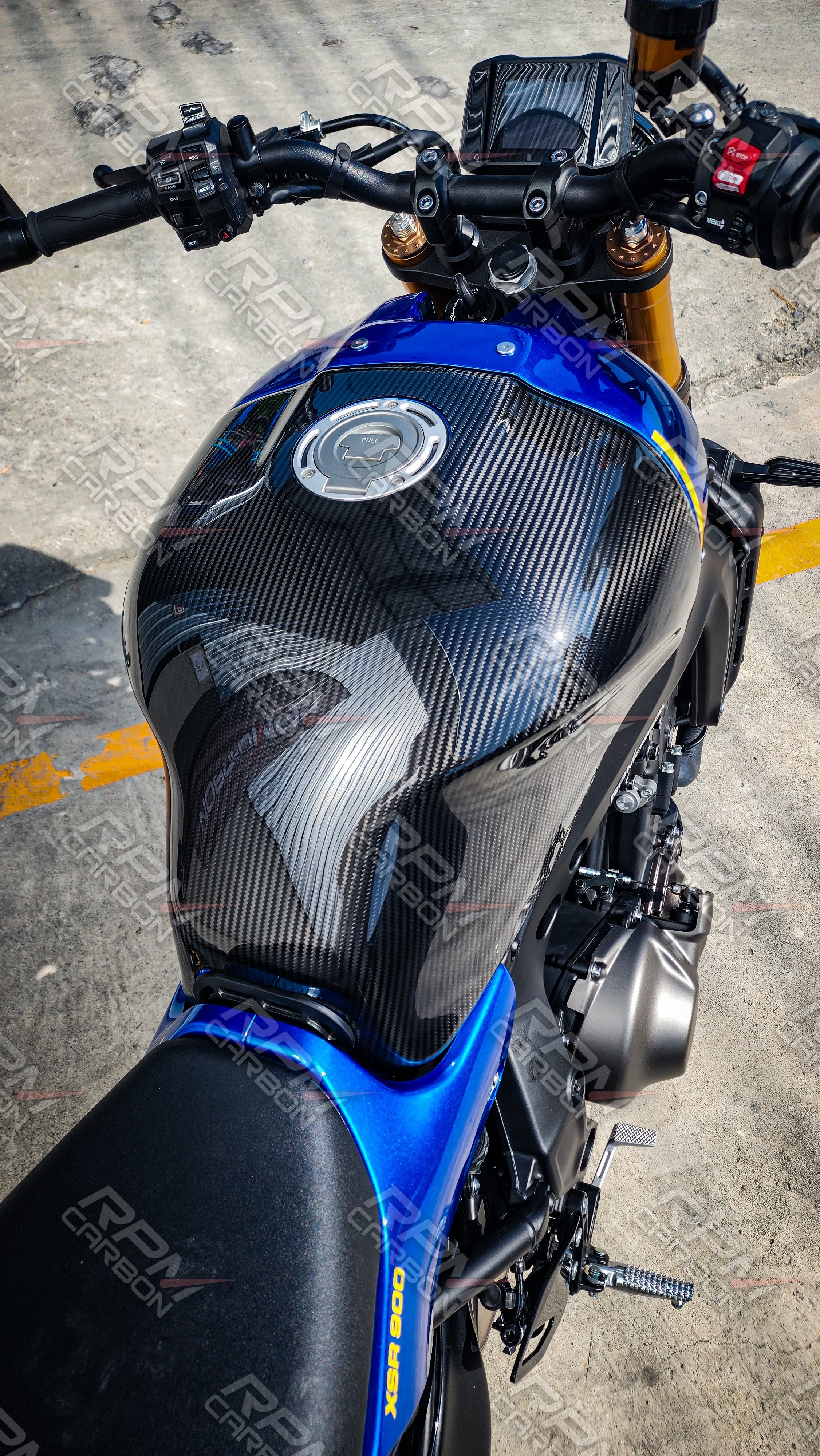 Yamaha XSR900 2022+ Carbon Fiber Full Tank Cover