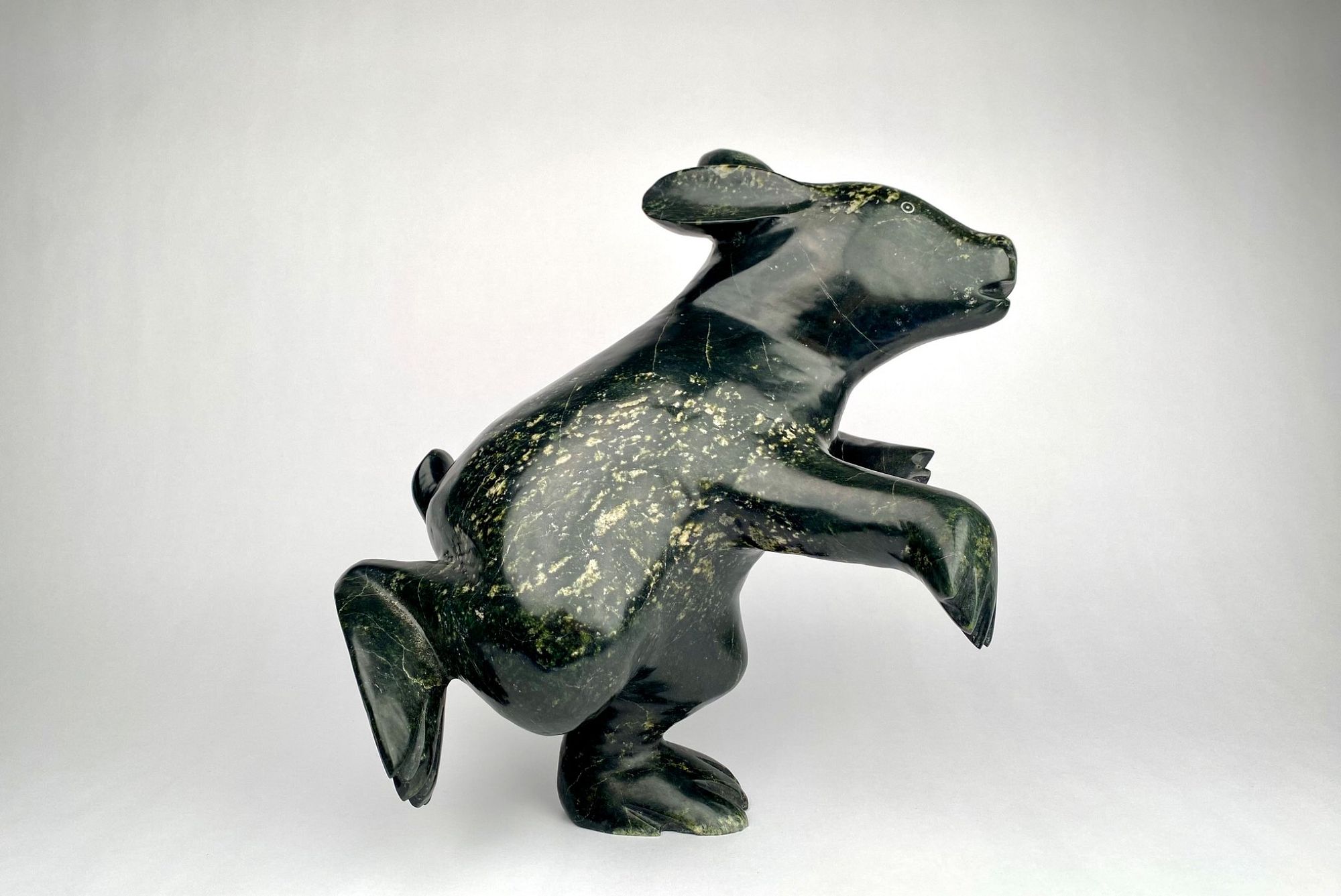 Kelly Qimirpik (Inuit, Kinngait) 'Dancing Rabbit' Serpentine
