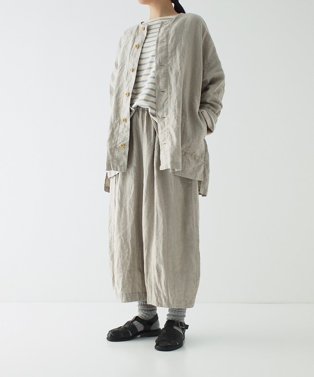 ネストローブ nest robe コットンリネンパンツ　グレー NEW IN ! 】こんなパンツが欲しかった。 | ONLINE SHOP | nest Robe