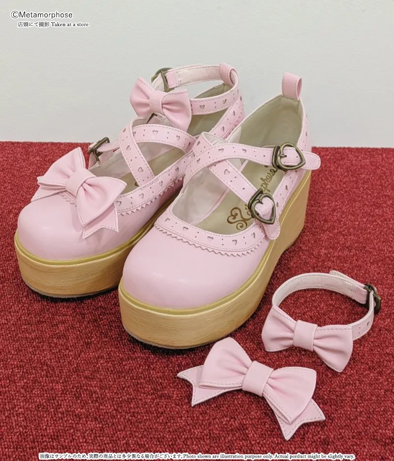 木底風リボンシューズ - 靴 | メタモルフォーゼ - ロリータ（ロリィタ