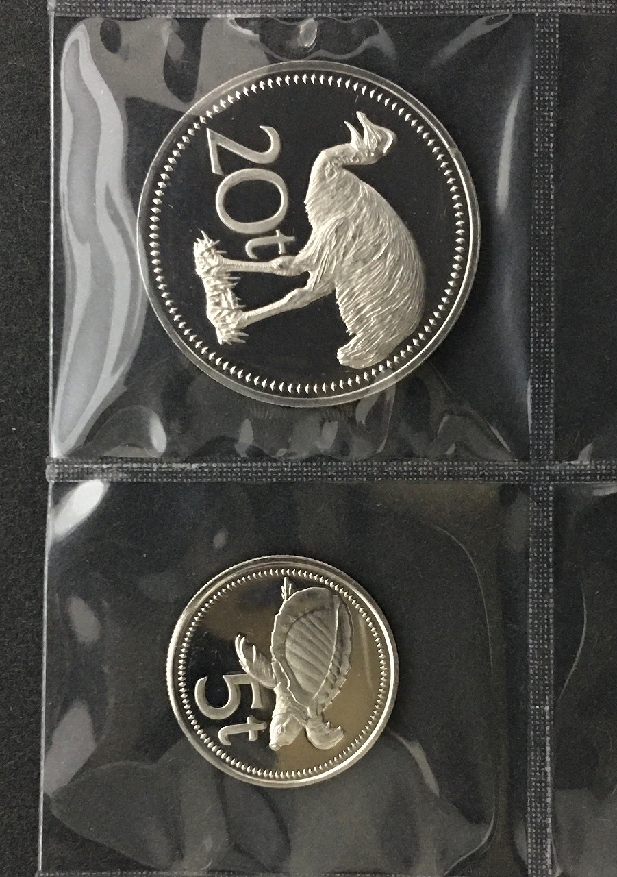 TK 1975年パプアニューギニア フランクリンミントプルーフセット