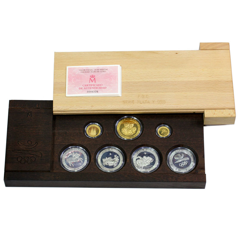 スペイン金銀貨7種セット 1992年バルセロナオリンピック記念プルーフ