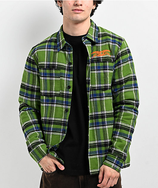 Anti-Hero Eagle Green Flannel Shirt Jacket | Zumiez
