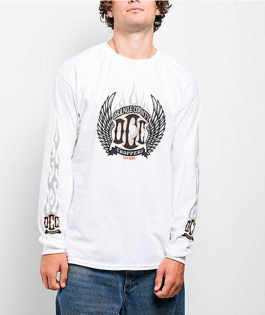 Orange County Choppers Wings White Long Sleeve T-Shirt | Zumiez