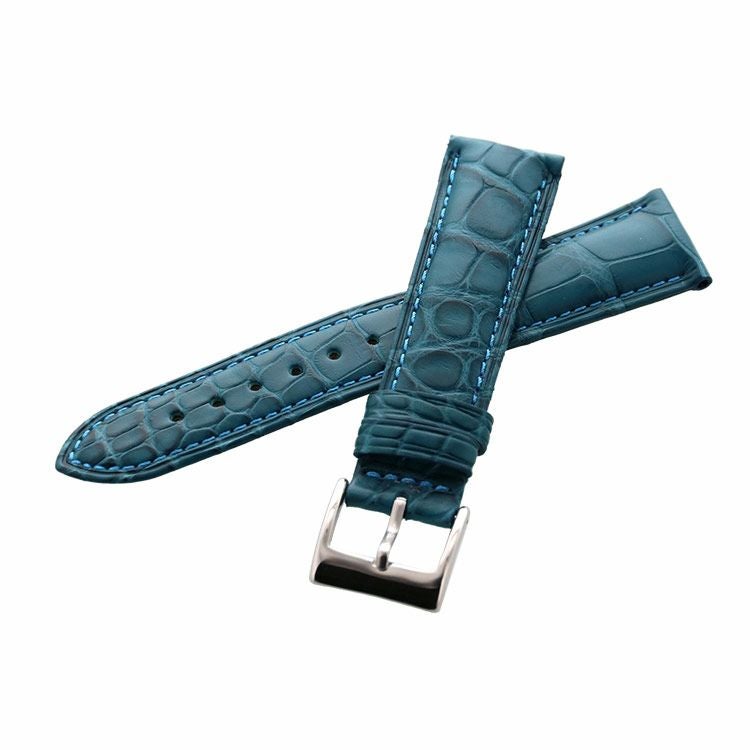 腕時計 付け替え用 ベルト 本革 アリゲーター 鰐皮 20mm【ネコポスで