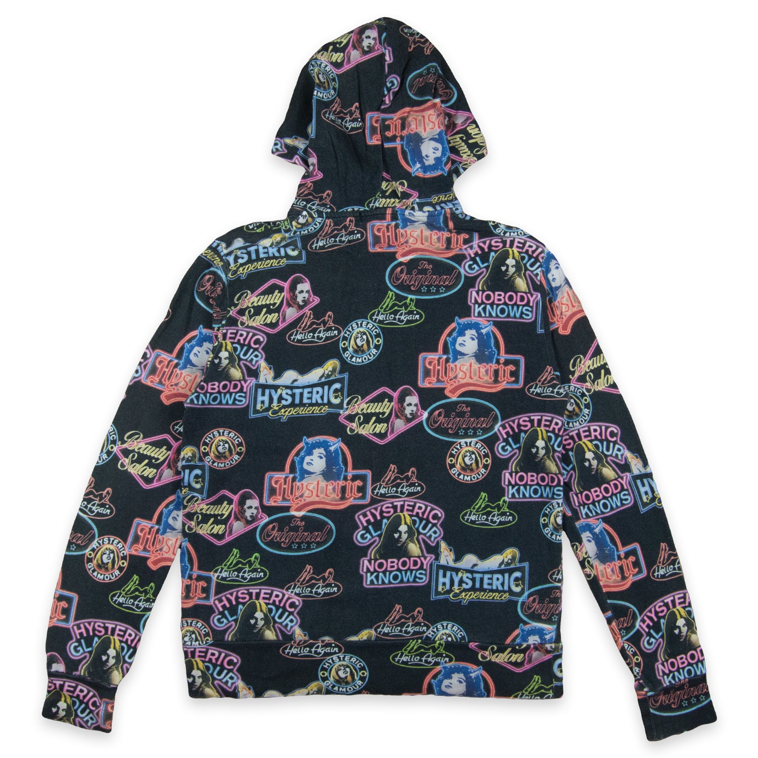 Hysteric Glamour Neon Logo All Over Print Zip Up Hoodie – SaolMortem