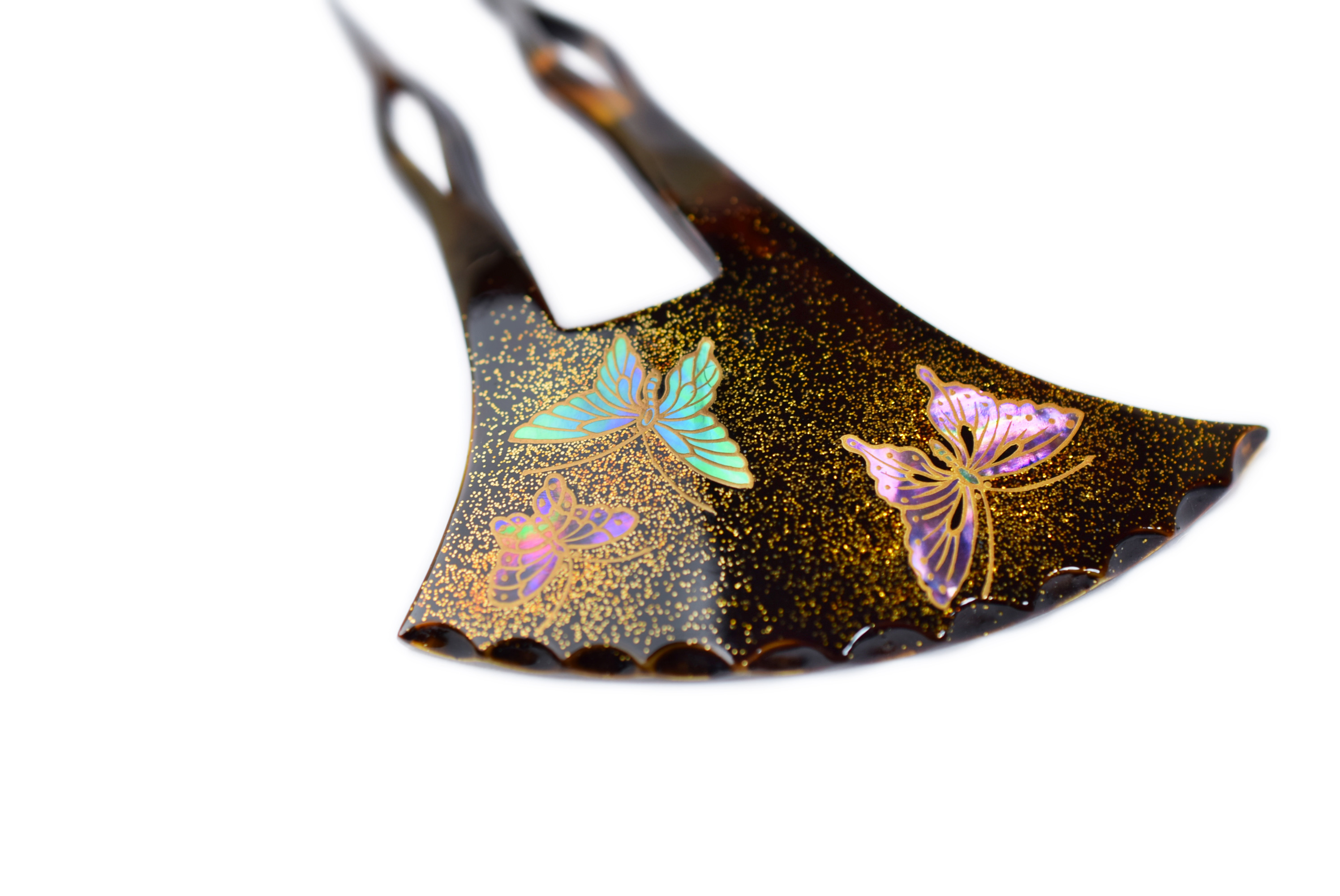 螺鈿×蒔絵×鼈甲 MAMORI簪 蝶 - SAGARADEN.com