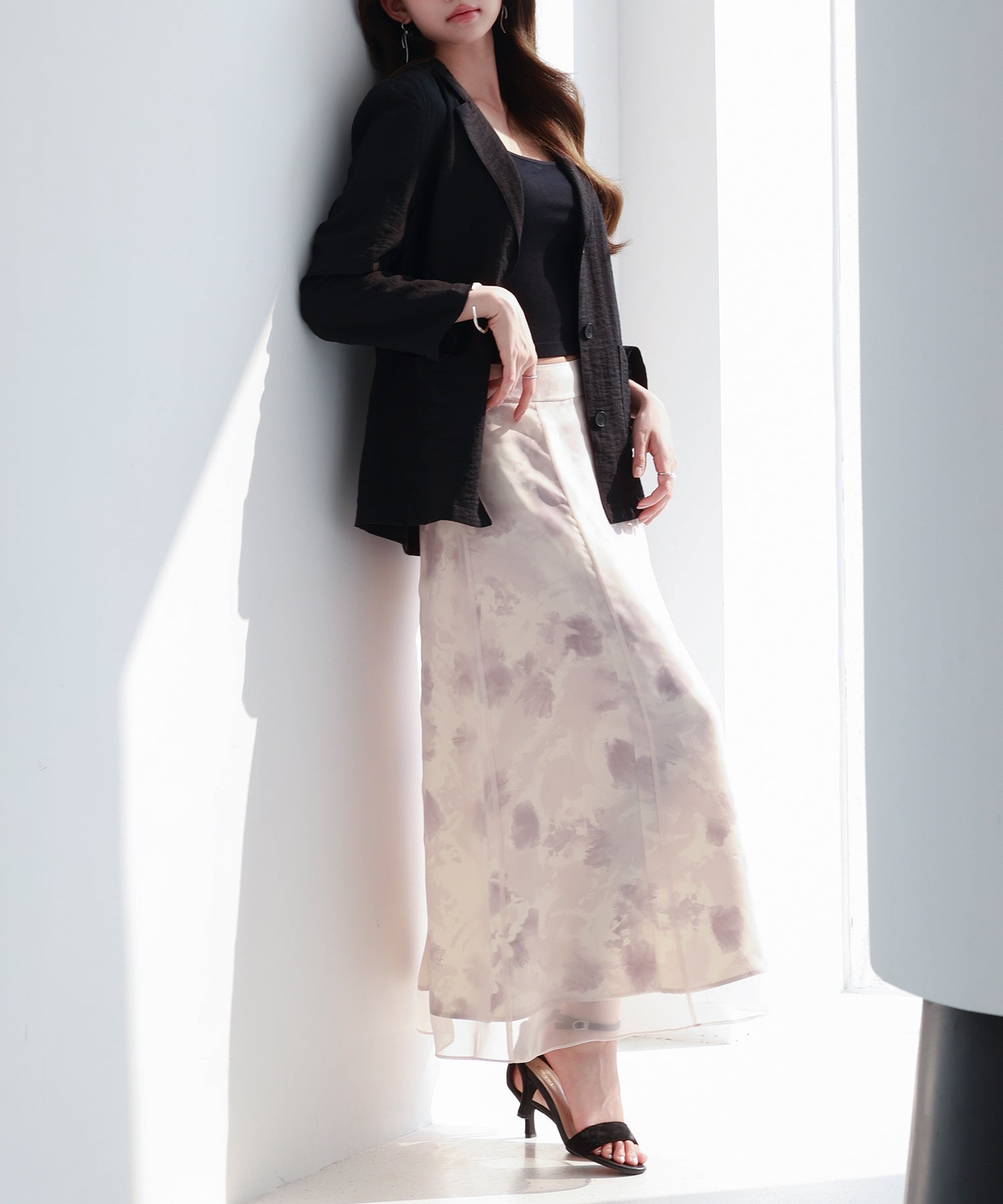 シアー花柄ハイウエストスカートsdp0296 ピンク – [公式]SAISON DE