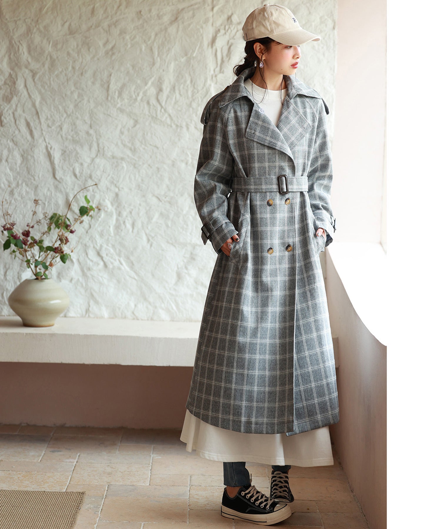 オーバーサイズトレンチコートsdpxyz076168 グレー – [公式]SAISON DE