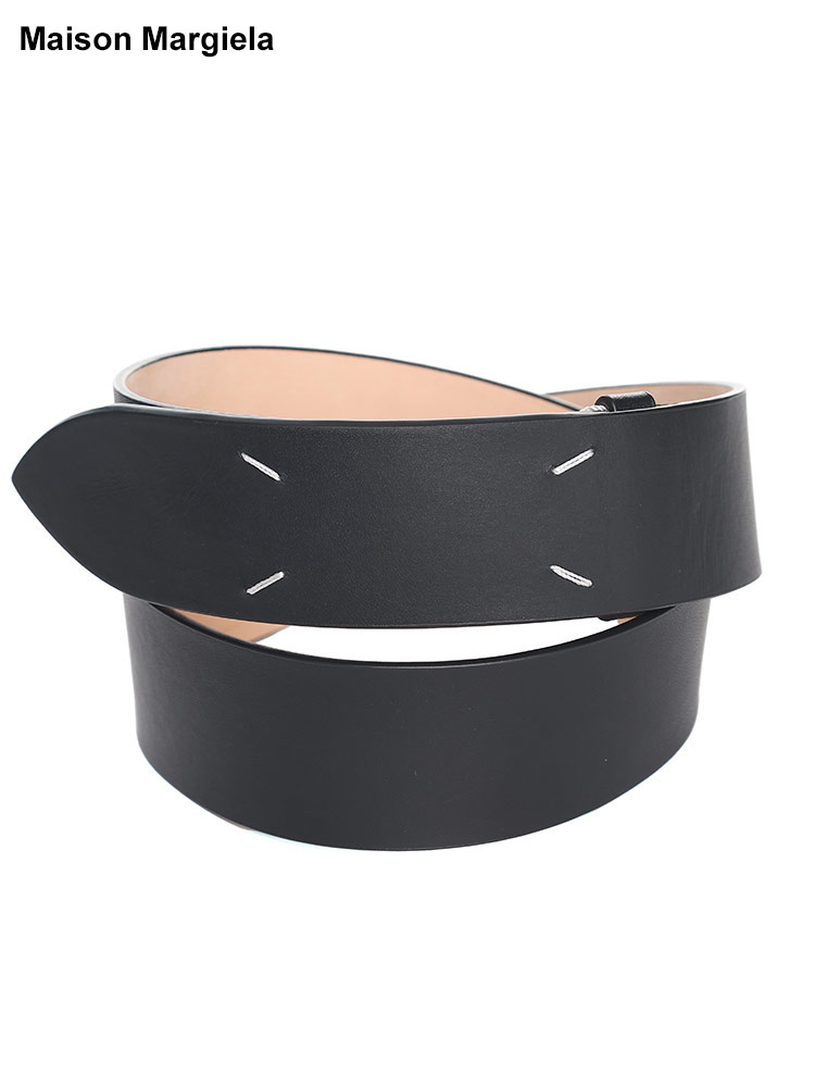 Maison Margiela (メゾン マルジェラ) ホワイトステッチ レザー ベルト