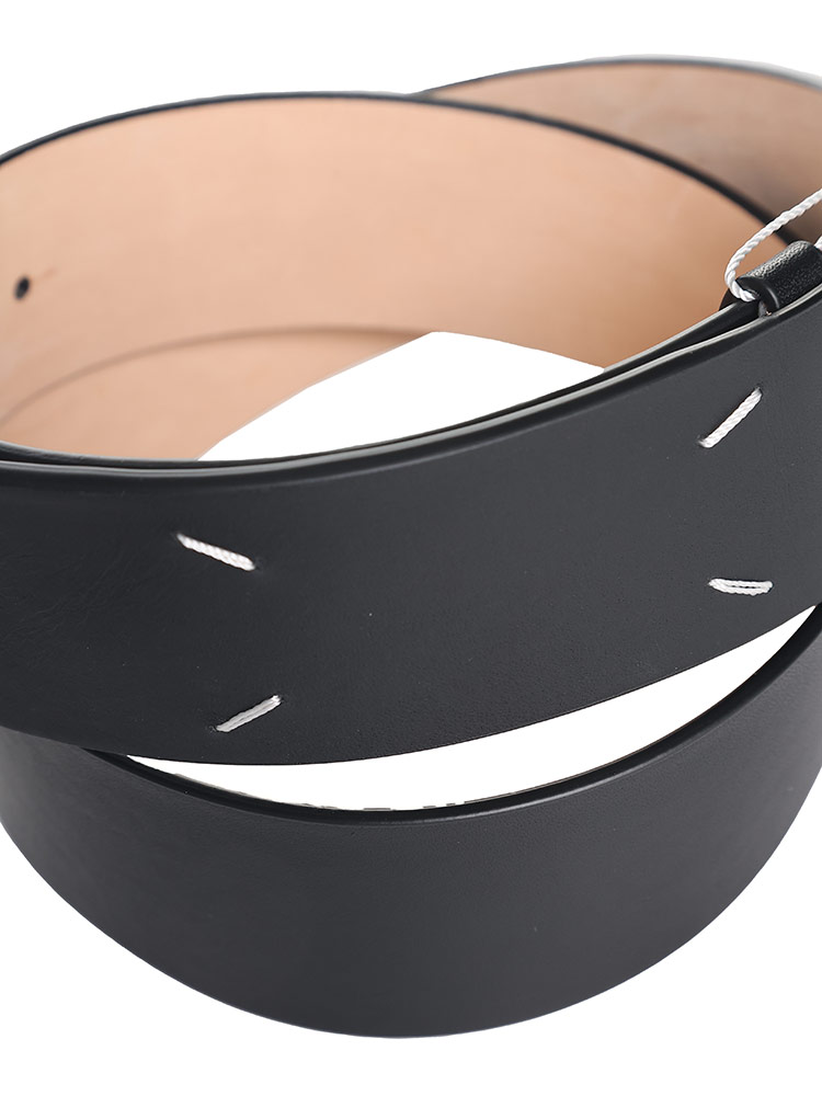 Maison Margiela (メゾン マルジェラ) ホワイトステッチ レザー ベルト