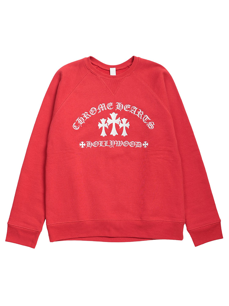 Chrome Hearts (クロムハーツ) トリプルクロス ロゴ 刺繍 裏起毛