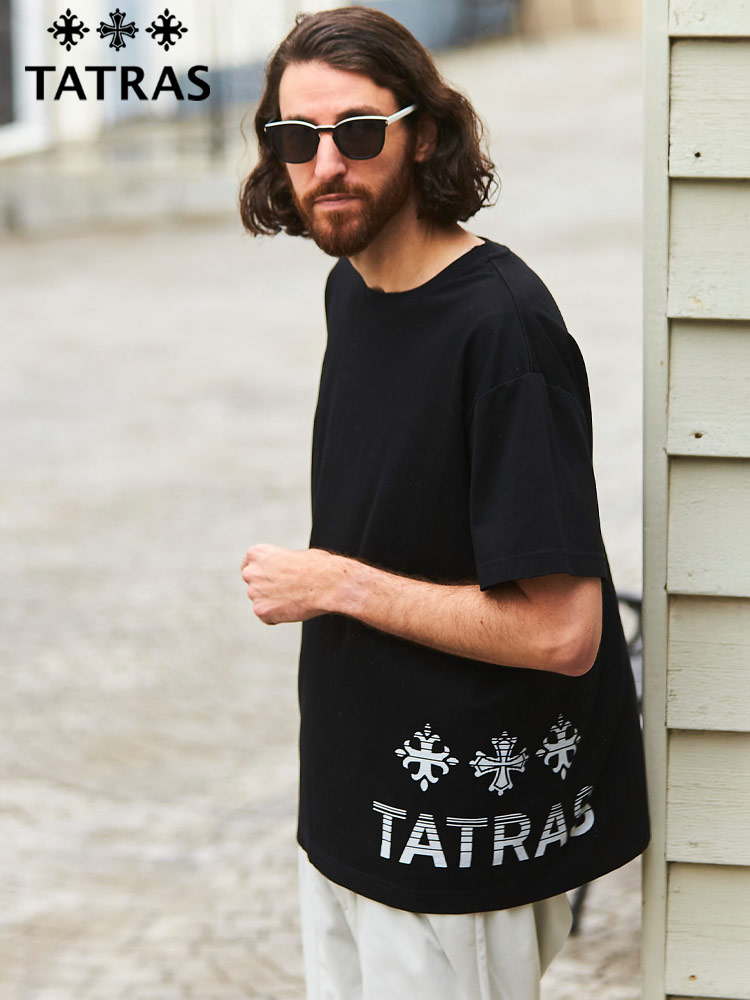 TATRAS (タトラス) 裾ロゴ クルーネック 半袖 Tシャツ MONTUNO