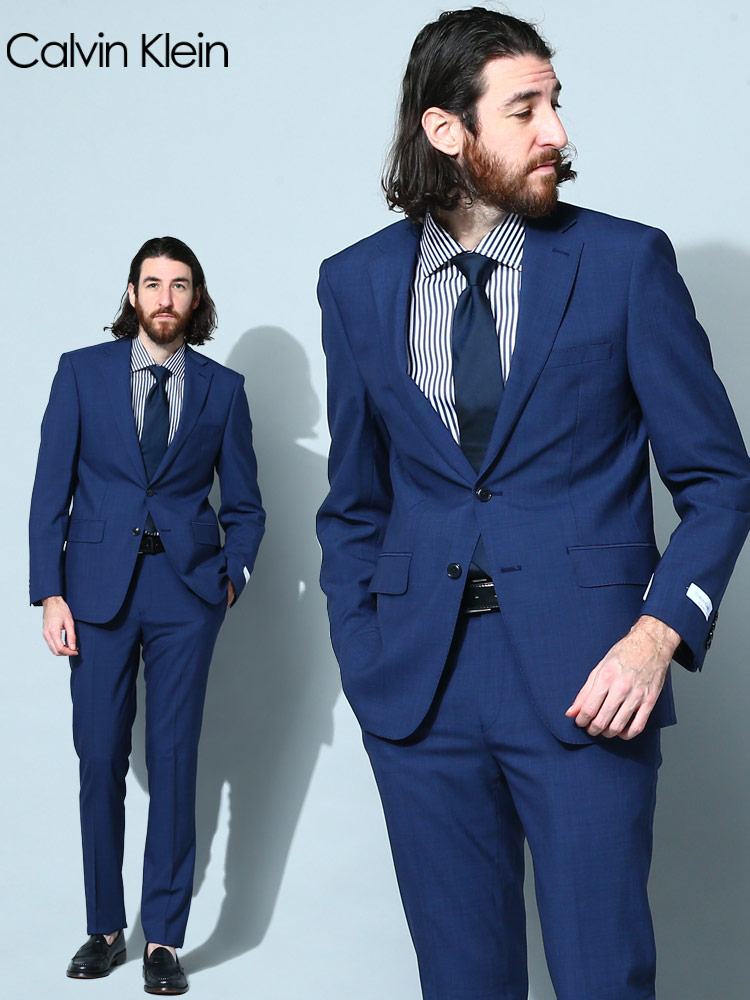 Calvin Klein (カルバンクライン) シングル ノータック スーツ SLIMFIT