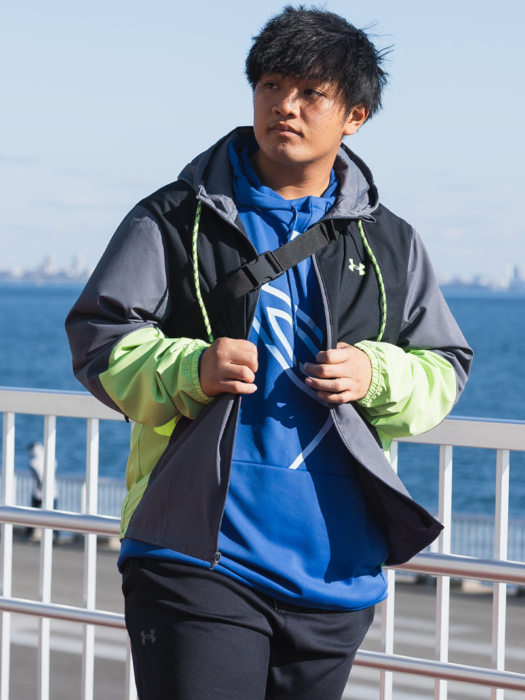 ウインドブレーカー ナイロンアウター ジップ フード ライトアウター