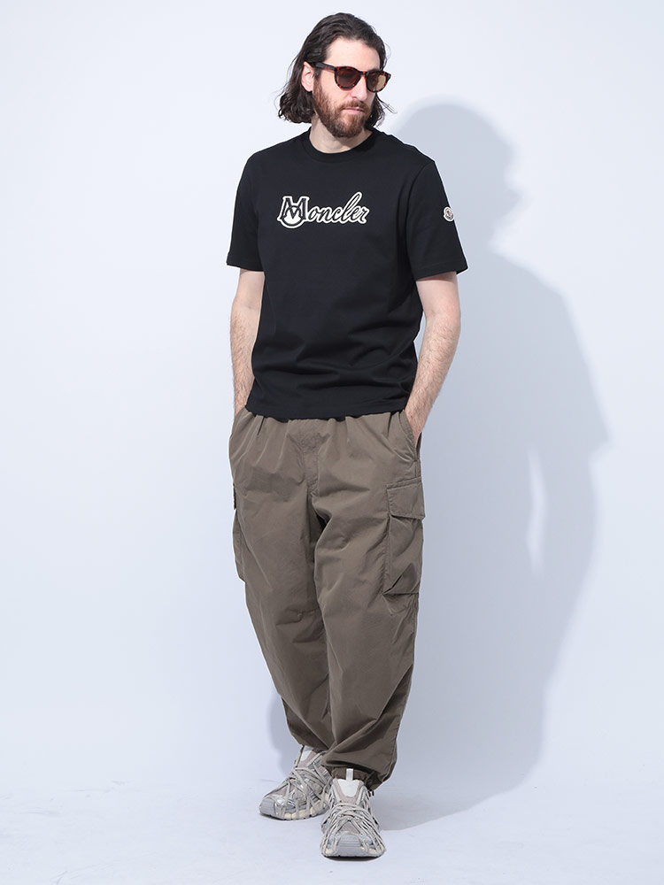 MONCLER (モンクレール) 刺繍ロゴ クルーネック 半袖 Tシャツ