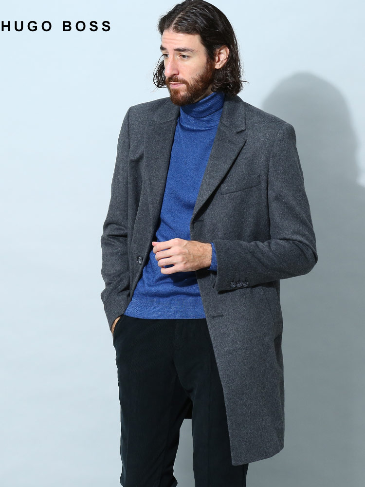 ヒューゴボス メンズ コート HUGO BOSS ブランド チェスターコート
