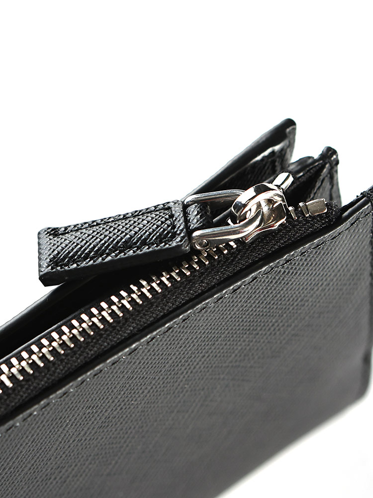 PRADA (プラダ) レザー プレートロゴ 二つ折り 財布 PR2ML049QHH