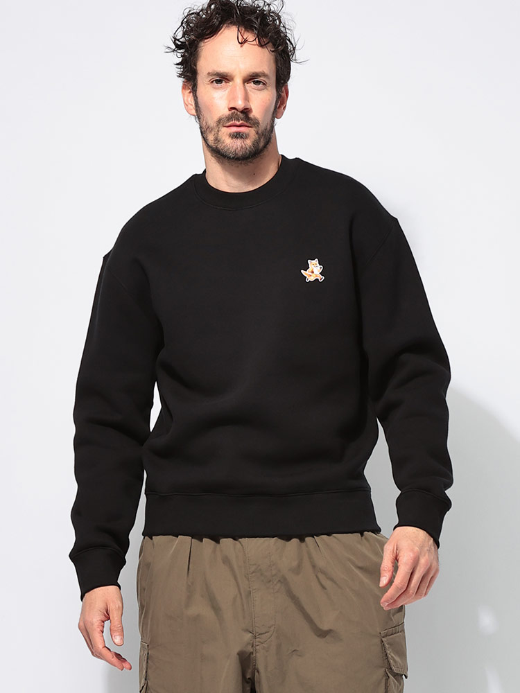 Maison Kitsune (メゾン キツネ) 裏起毛 フォックス刺繍 クルーネック