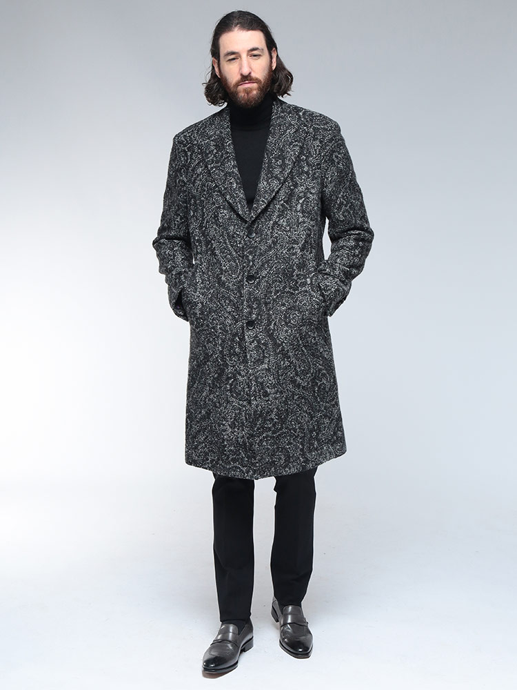 ETRO (エトロ) ペイズリージャガード シングル ロングコート
