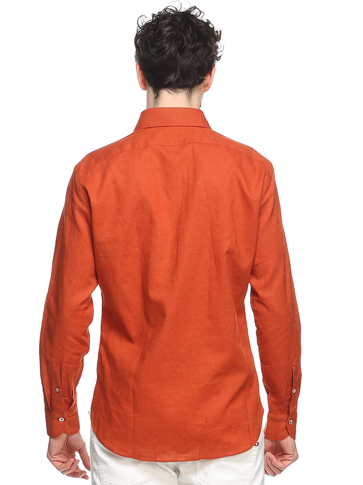 GIANNETTO (ジャンネット) リネン スリムフィット 無地 カッタウェイ