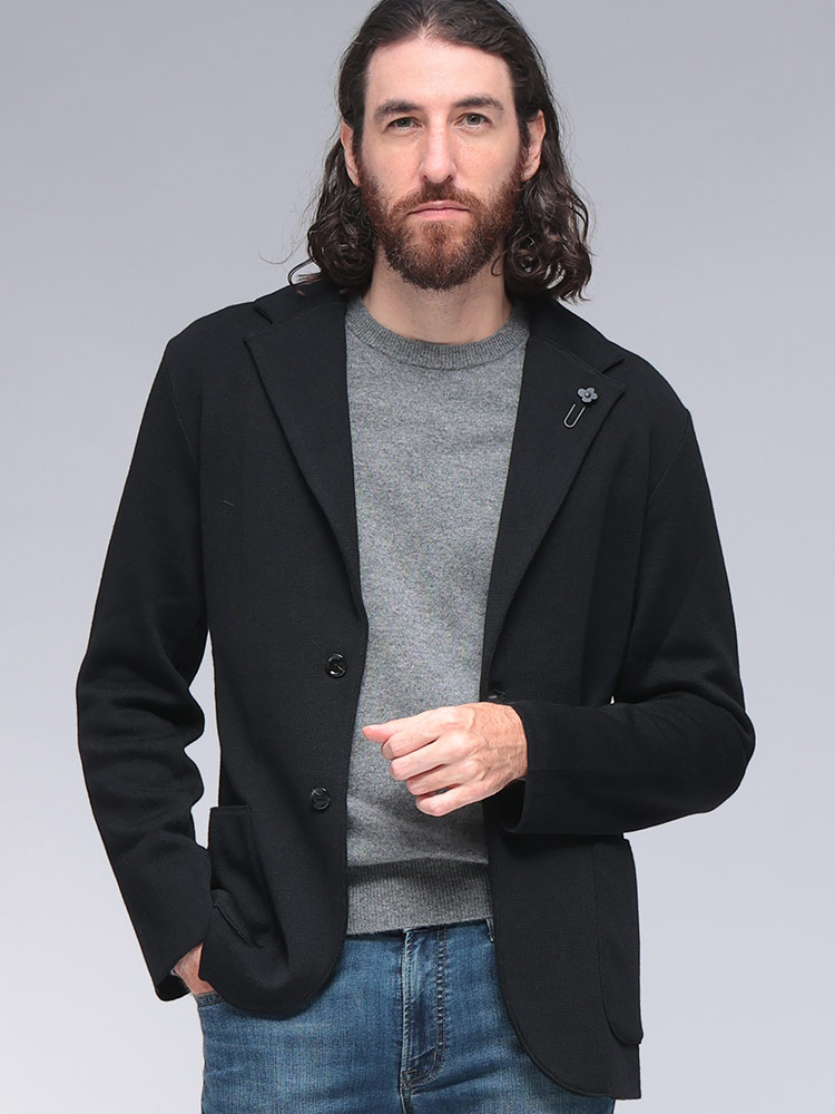 LARDINI (ラルディーニ) シングル2つ釦ニットジャケット