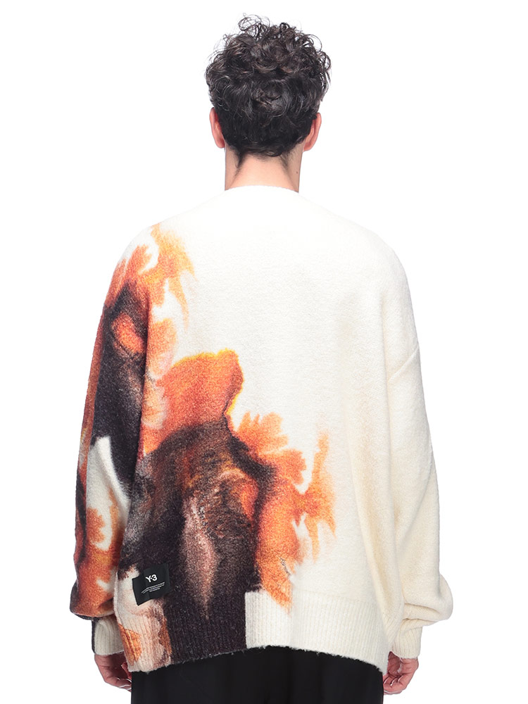 Y-3 (ワイスリー) グラフィック ニット カーディガン Y3JX7333 メンズ