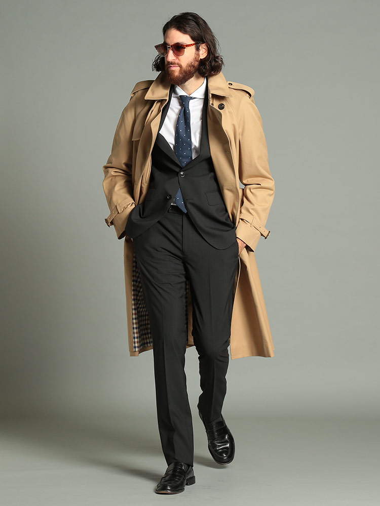 Aquascutum (アクアスキュータム) 無地 裏地チェック ウエストベルト