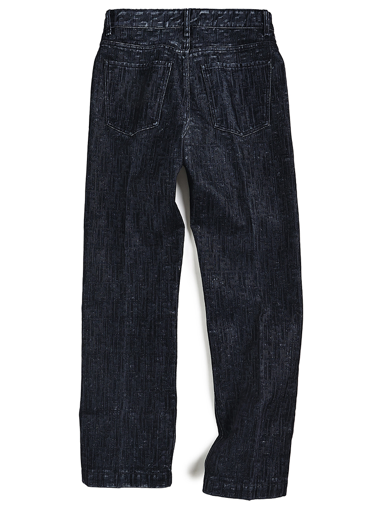 FENDI (フェンディ) FF総柄 ジップフライ ジーンズ FDFLP302APSW