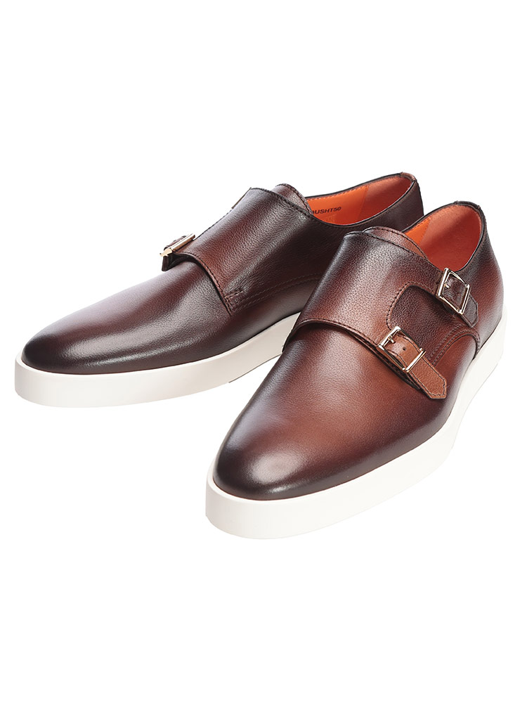 SANTONI (サントー二) ダブルモンク スリッポン メンズ 7(UK) 8(UK) 9