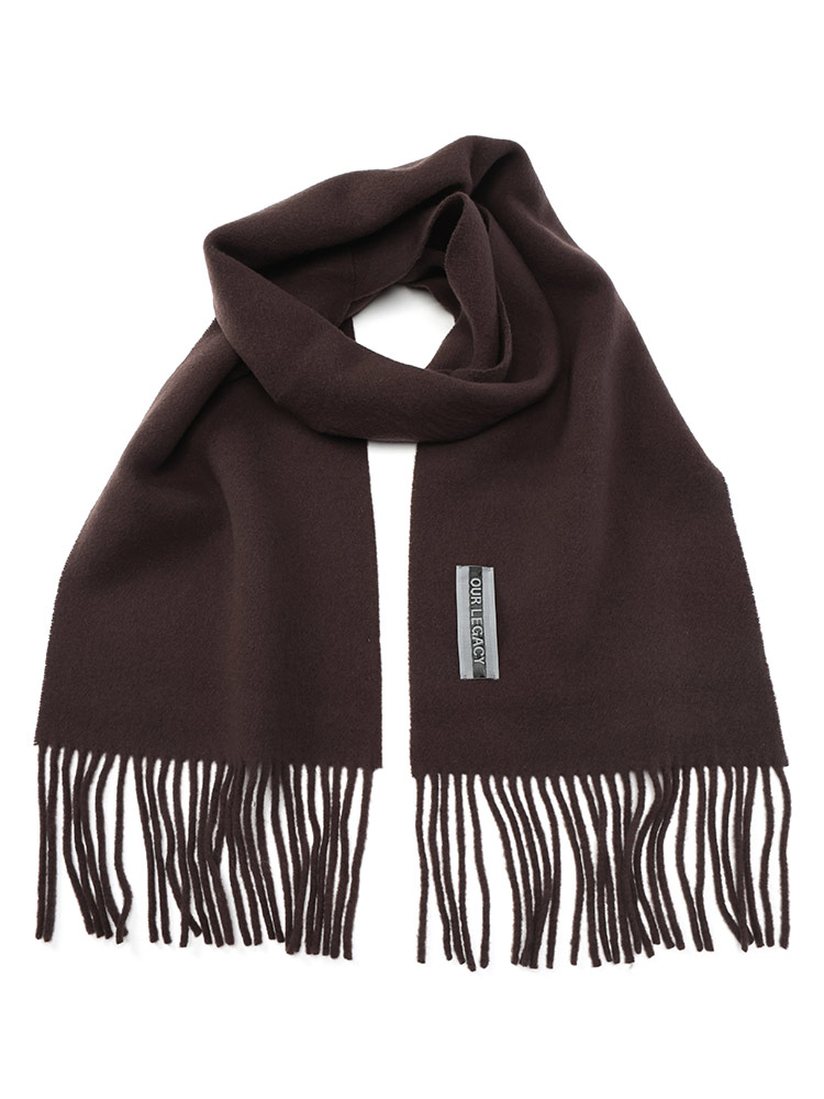 OUR LEGACY (アワーレガシー) ウール ロゴ フリンジ マフラー ESTATE