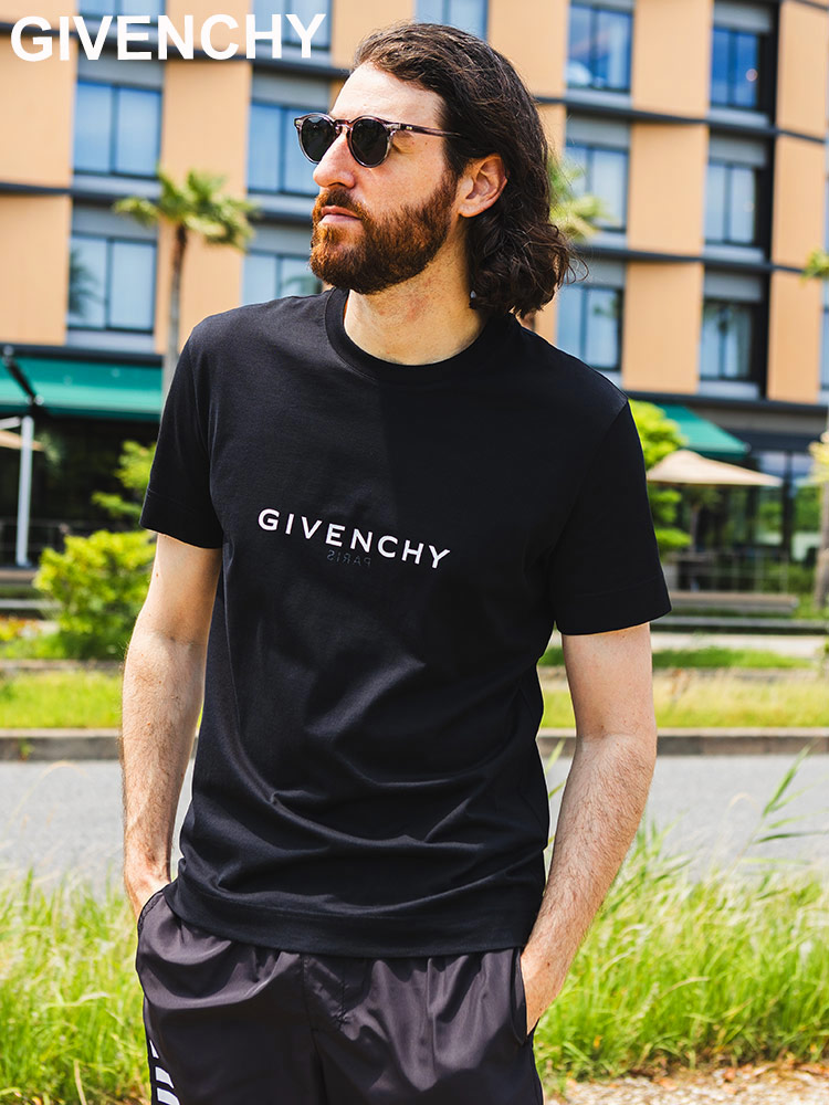 GIVENCHY (ジバンシィ) リバースロゴ クルーネック 半袖 Tシャツ