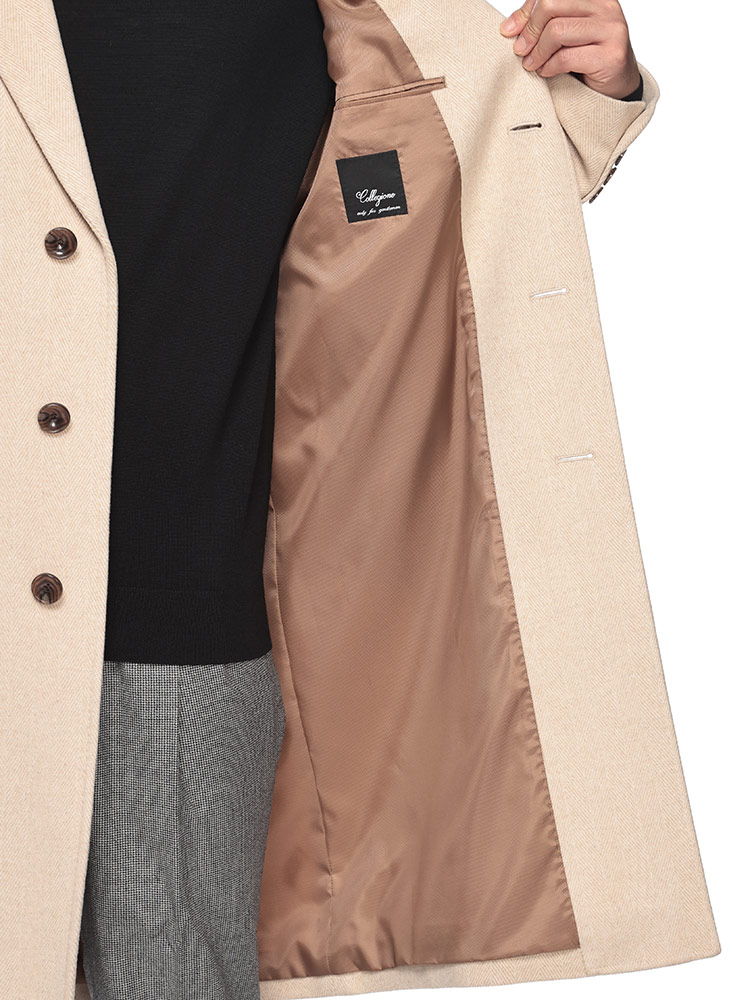 COLLEZIONE (コレツィオーネ) カシミヤ100％ シングル チェスター