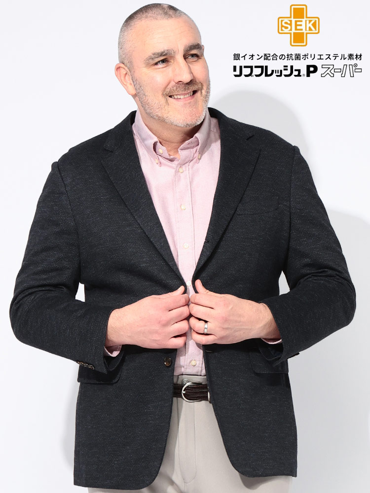 テーラード ジャケット イタリア製生地 シングル 段返り3ツ釦 ニット