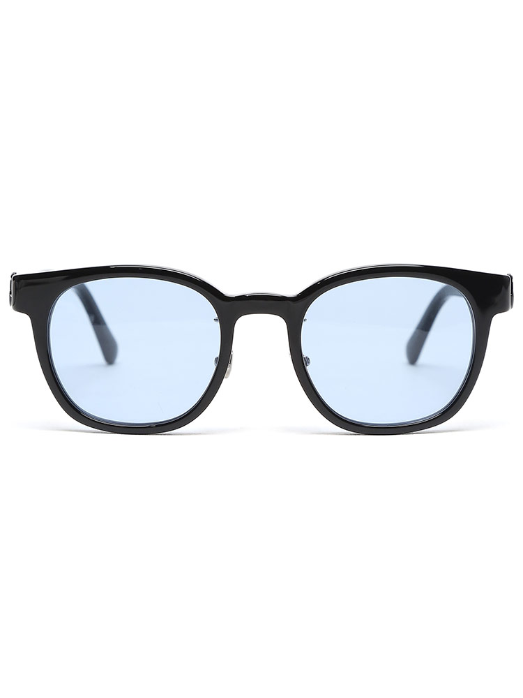 MONCLER (モンクレール) ブラックフレーム ウェリントン ロゴ ブルー