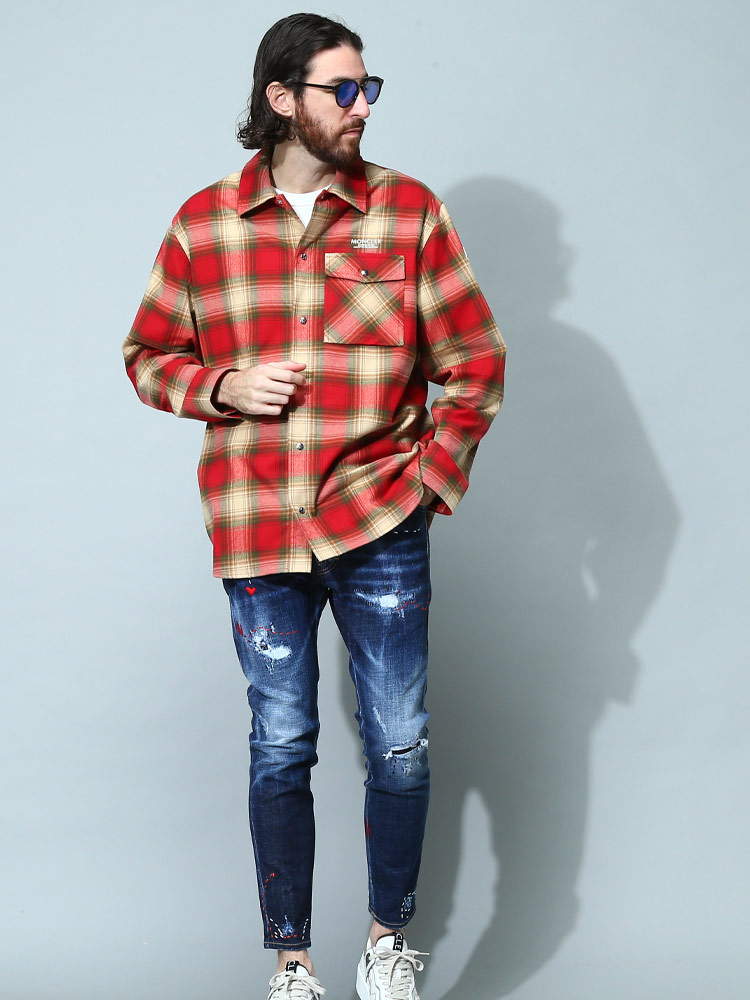 モンクレール メンズ シャツ MONCLER ブランド トップス チェック