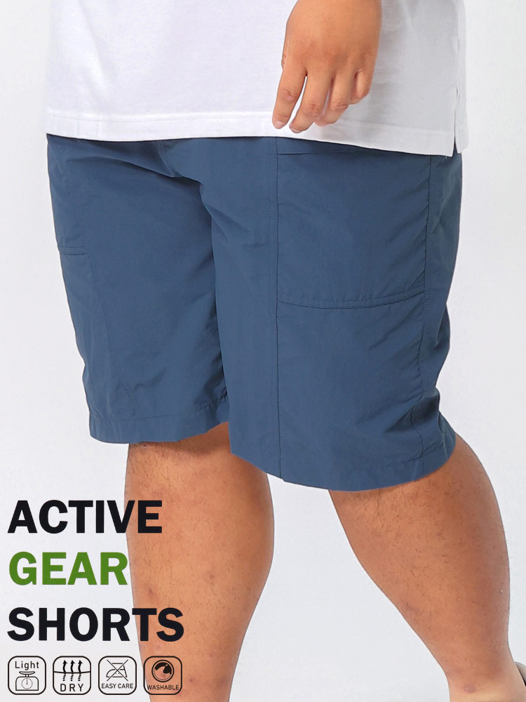 アクティブギアショーツ 軽量 ドライ ナイロン ショートパンツ 半