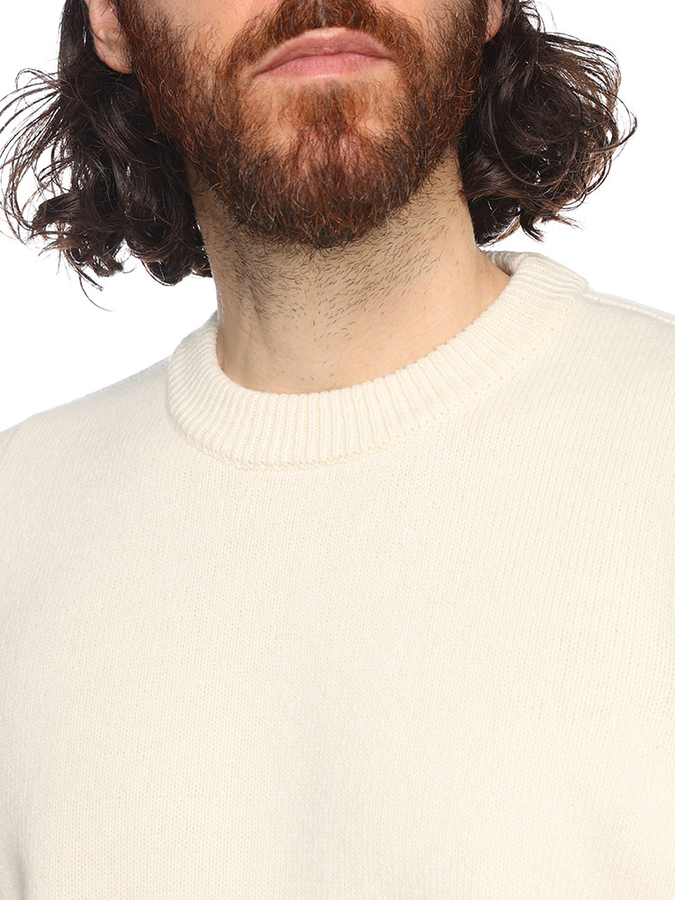 STONE ISLAND (ストーンアイランド) ウール ロゴパッチ クルーネック