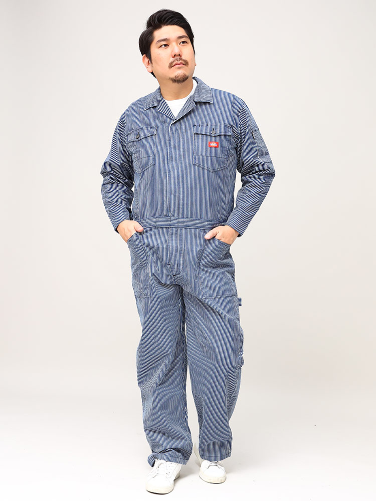 大きいサイズ メンズ Dickies (ディッキーズ) ストレッチ ヒッコリー