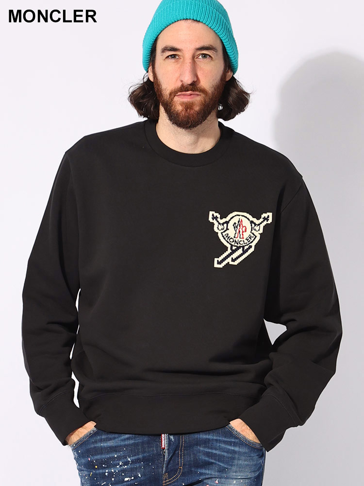 MONCLER (モンクレール) コットンジャージー フェルトロゴ クルー