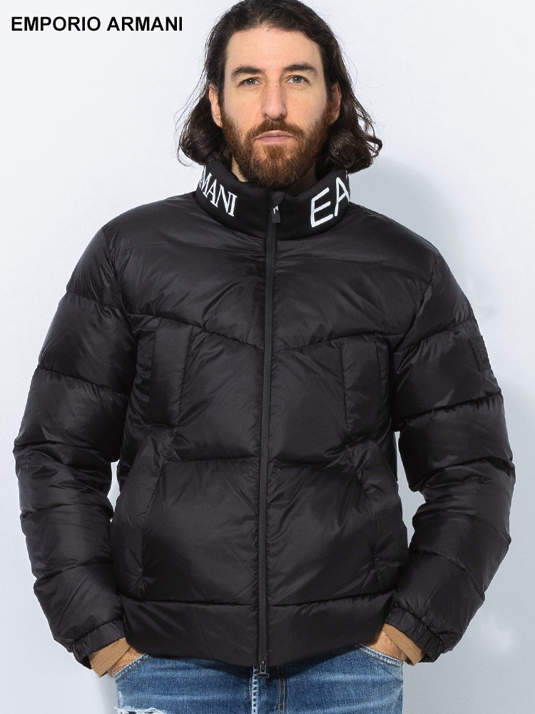 EMPORIO ARMANI (エンポリオアルマーニ) ネックロゴ フルジップ ダウン