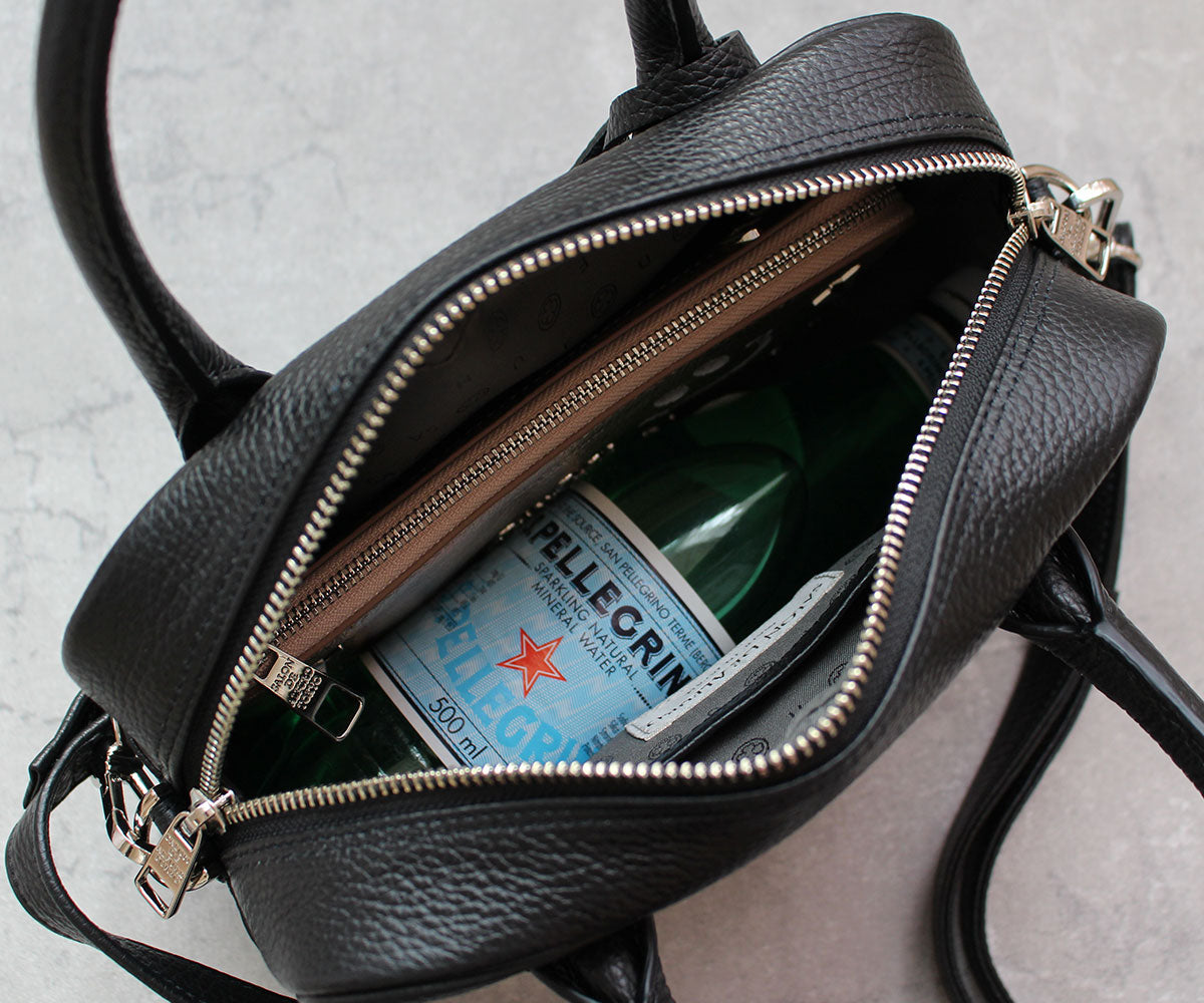 GAIEN 2WAYボストンバッグ Sサイズ イタリアンシュリンク型押しレザー