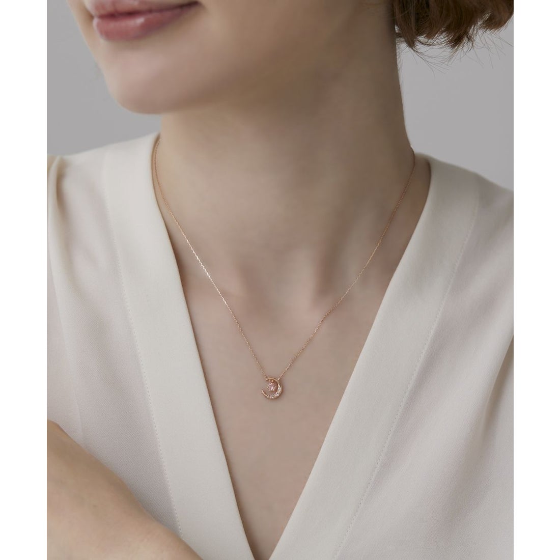 ヨンドシー 4℃ 【10月誕生石】K10ピンクゴールド ネックレス （ピンク