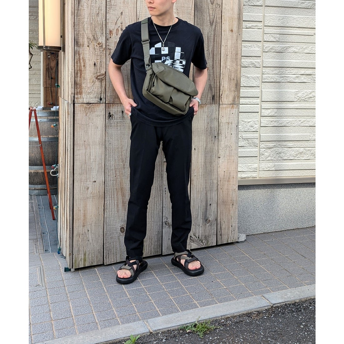 カンペール CAMPER PIO ショルダーバッグ （ブラウンオリーブ） -waja