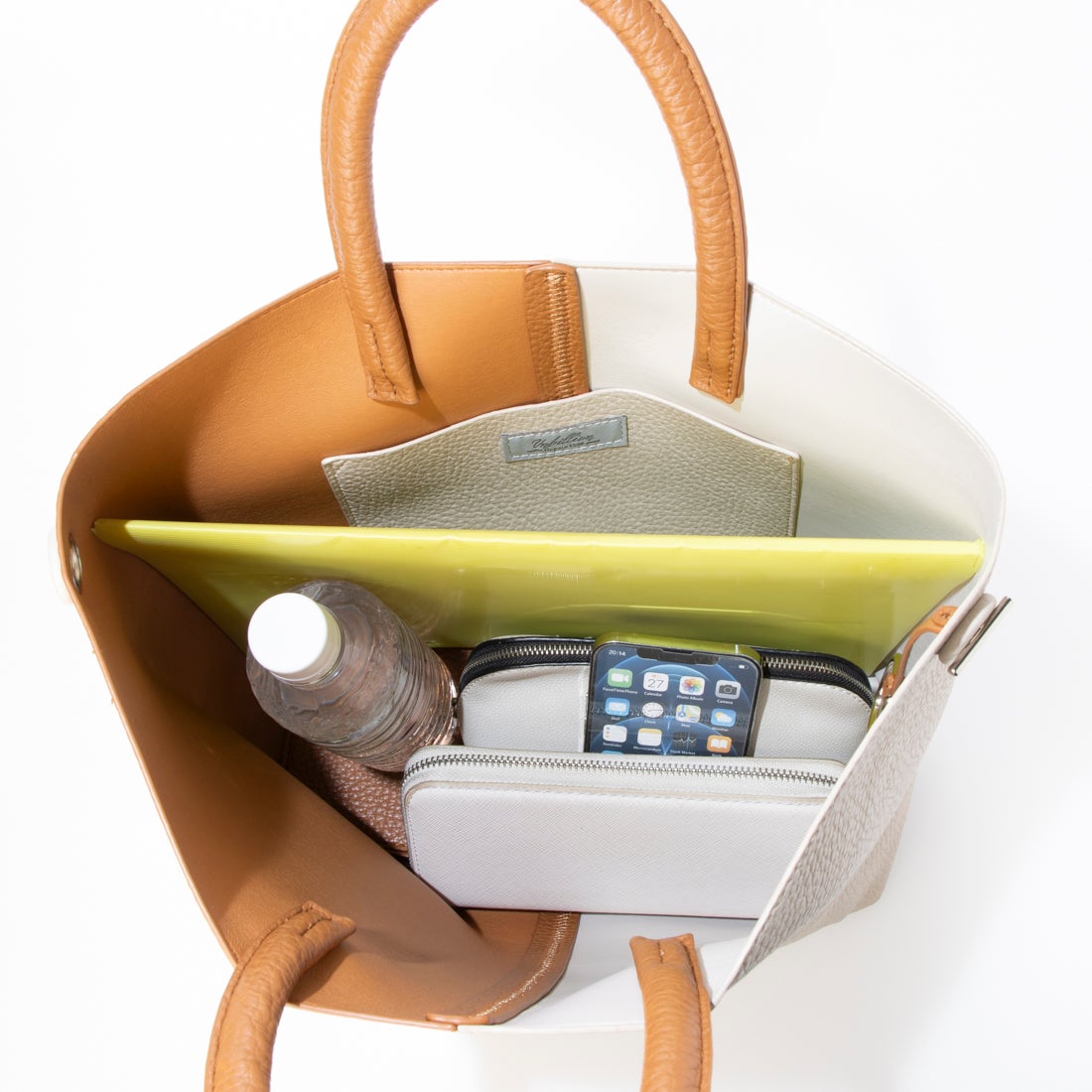 ロングセラー＞カシュカシュ cache cache バイカラーフェイクレザー